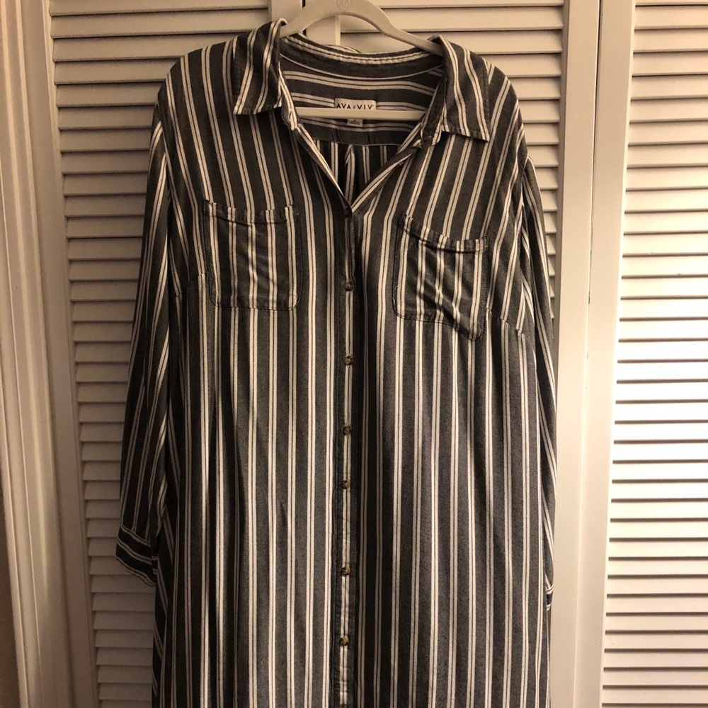 Ava + Viv striped dress